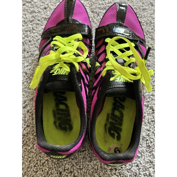 NIKE ZOOM RIVAL S Fuchsia & Lime Athletic Running Cleats Womens Shoes Sz 9.5 - Picture 5 of 11